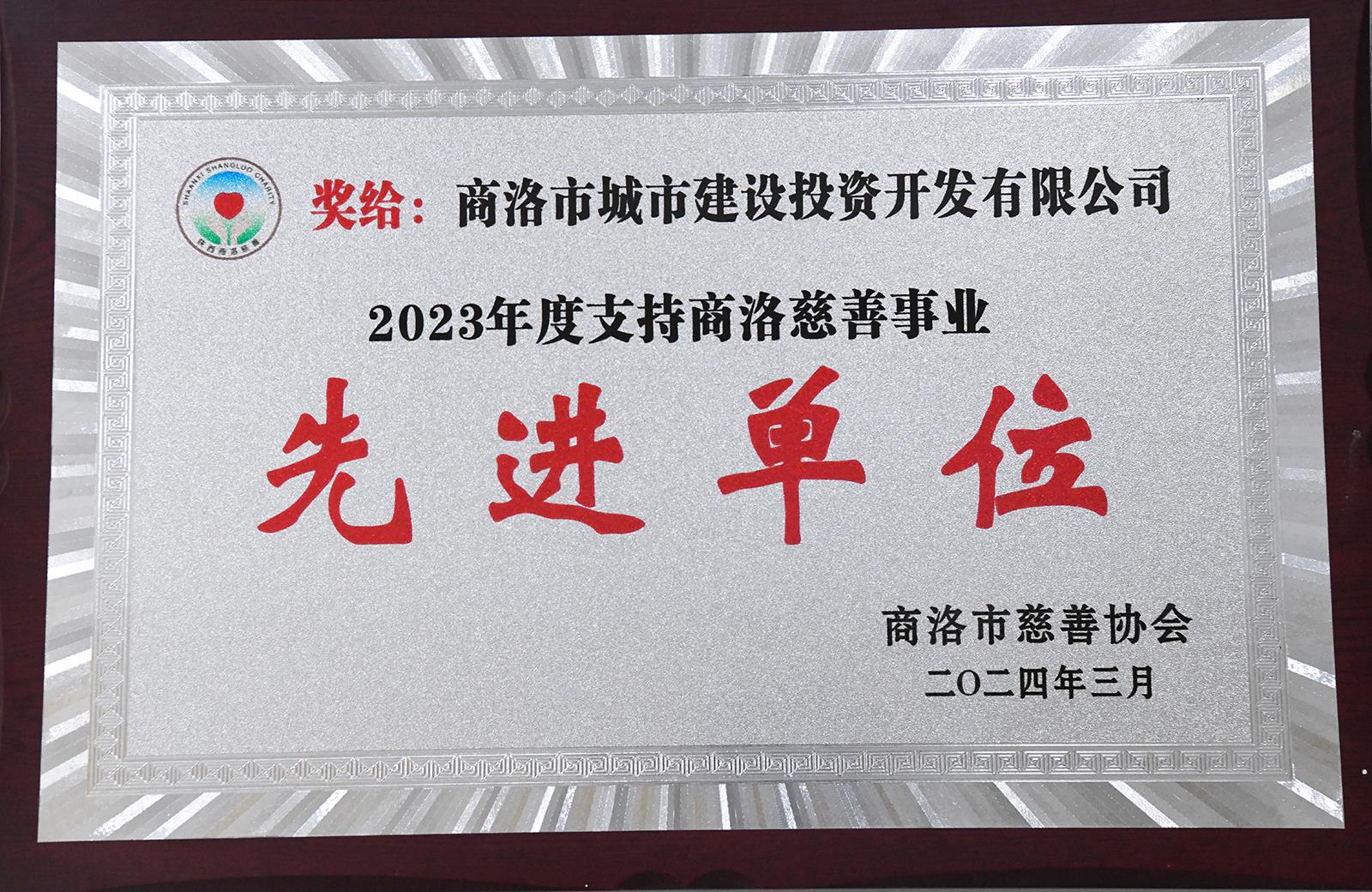 2023年度支持商洛慈善事业先进单位
