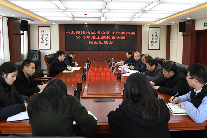 商洛市城投公司召开&ldquo;不忘初心    牢记使命&rdquo;2019年度主题教育专题民主生活会